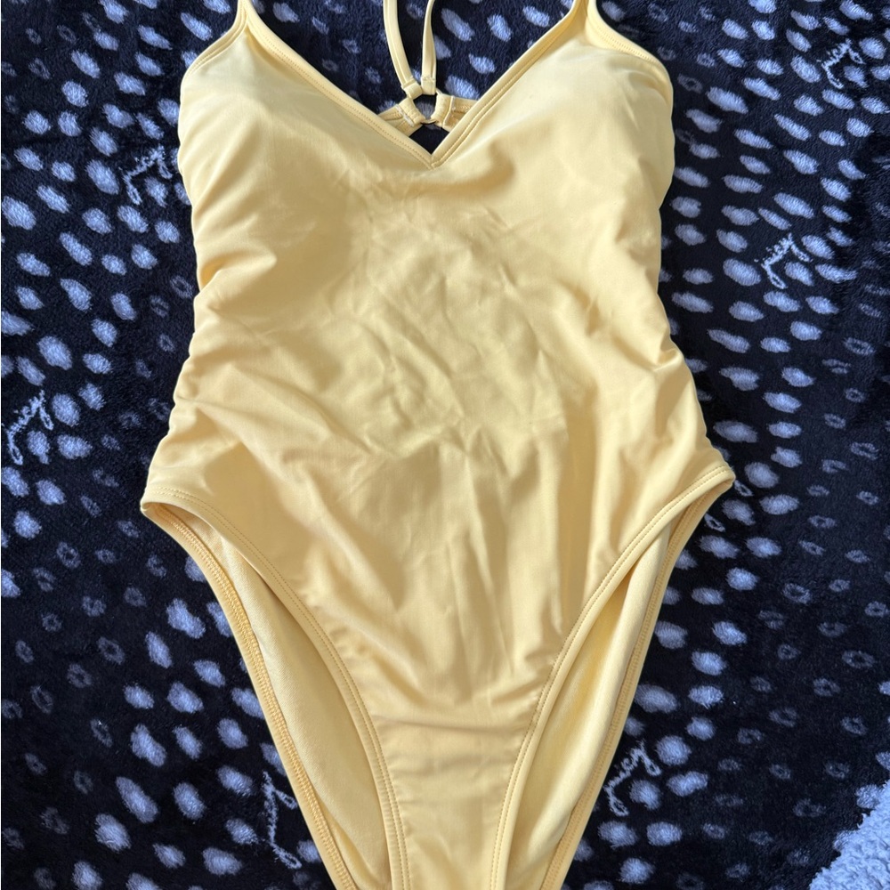 Yellow One-Piece Swimsuit